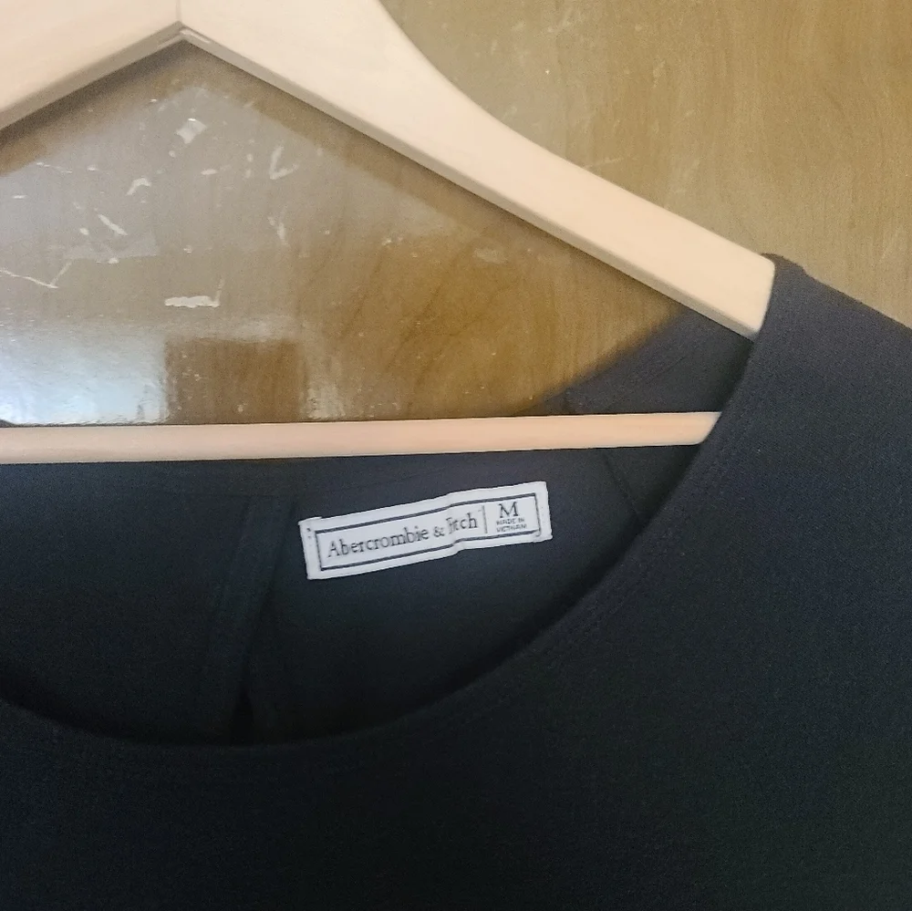 Abercrombie & Fitch black maxi tee shirt dress size medium